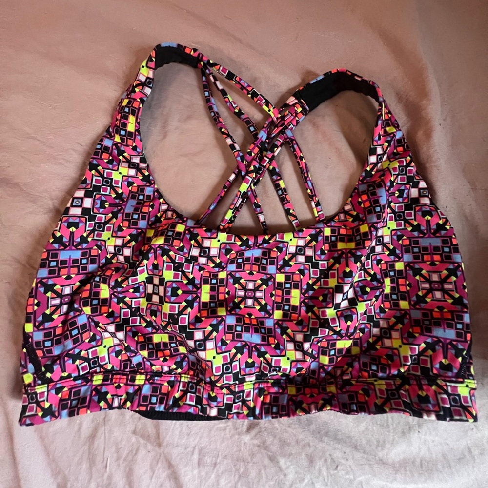 Victoria Secret Sports bra racer back neon